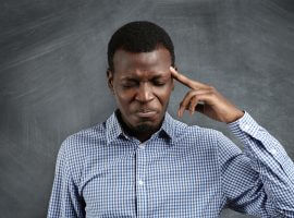 Stressed African businessman