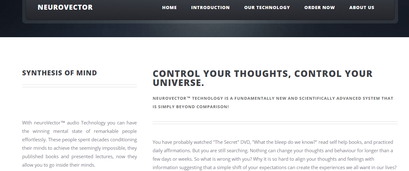 neuroVector : Control Your Thoughts