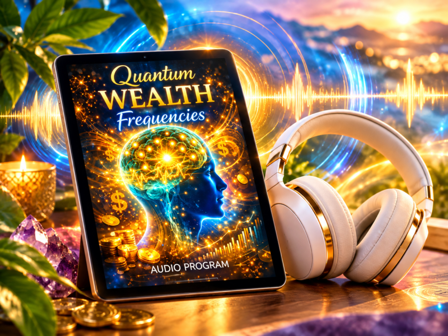 Quantum Wealth Frequencies digital program with bonus Quick-Start Guide and Quantum Wealth Meditation Series