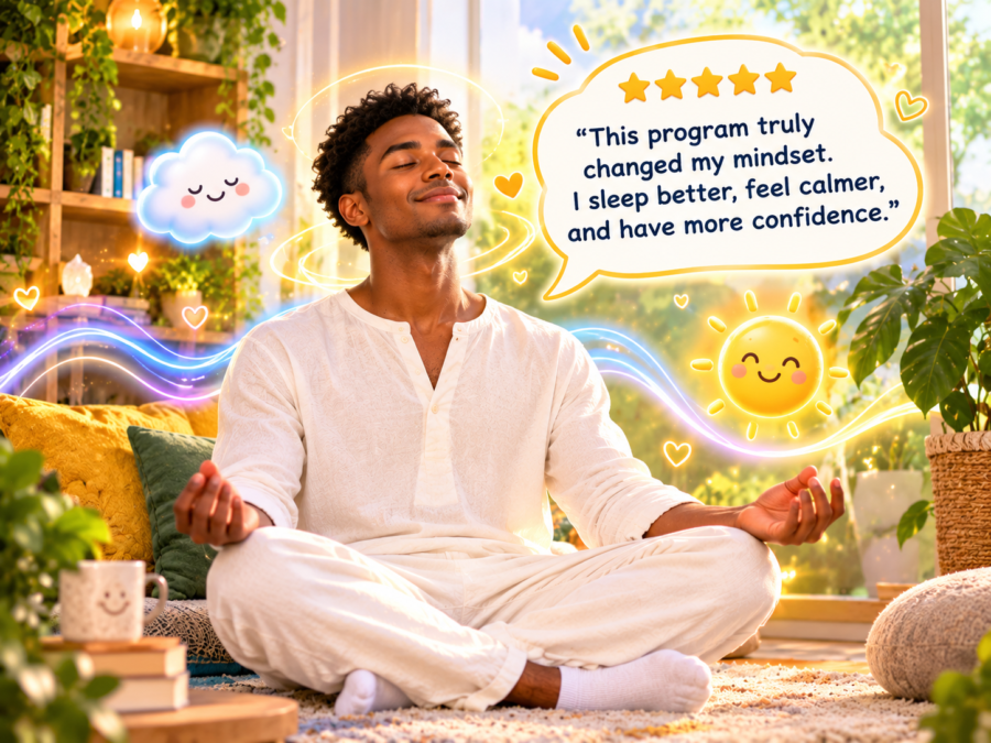 Positive user reviews and feedback for the Hypnosis Support guided self-hypnosis program