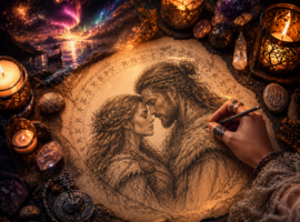 Viking Soulmate Sketch Norse rune-inspired digital portrait experience for spiritual self-discovery